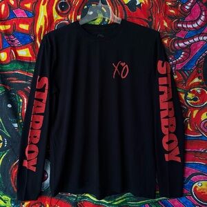 Black and Red Long Sleeve Shirt
